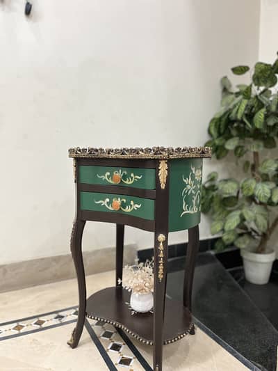 vintage-style bedside table, nightstand