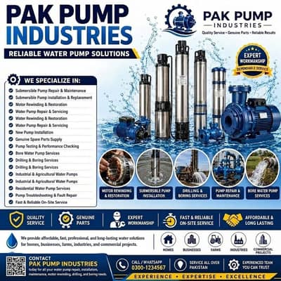 Submersible Pump Repair,Installation&Maintenance Services|earth boring