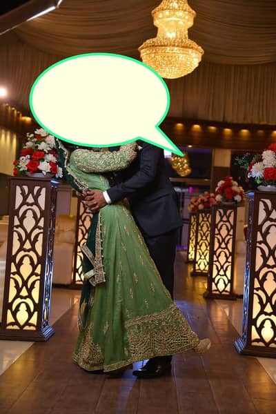 heavy bridal lehenga and valima maxi