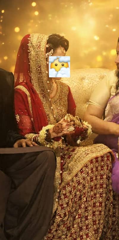 heavy bridal lehenga and valima maxi