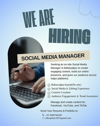 Need Social Media Manager