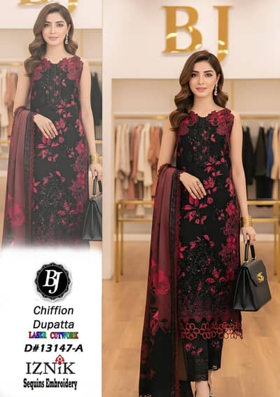 beautiful shalwar kameez lawn Stef with lawn dupatta