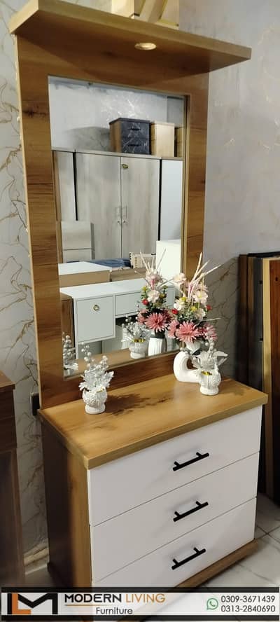 Dressing Table 3 Storage Drawers With Mirror Lights