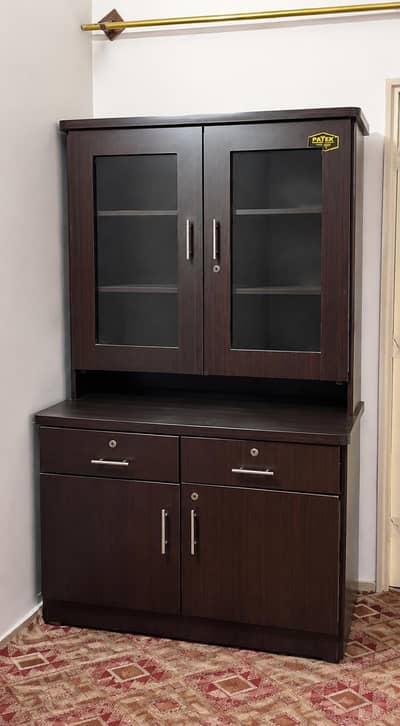 Wooden Crockery Cabinet / storage Cabinet – Good Condition 3 years old