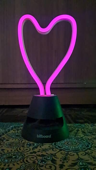 neon heart light speaker
