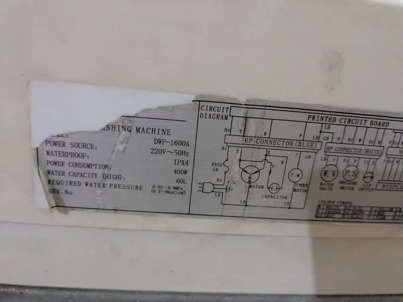 Dawlance automatic washing machine 6