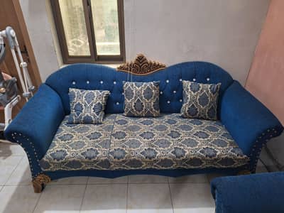 9 seater sofa with coffee chairs used but 8/10 condition