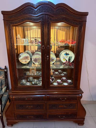 large showcase good quality wood