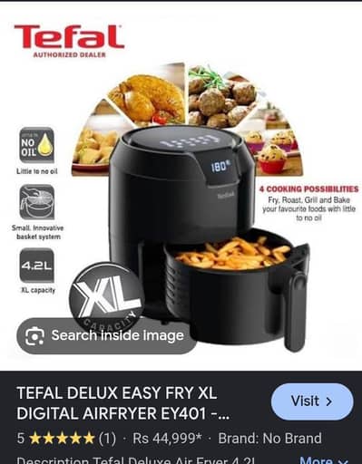 tefal air fryer digital display 03025090192