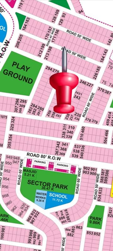 1 Kanal Residential Plot For Sale In DHA Phase 9 Prism E Block