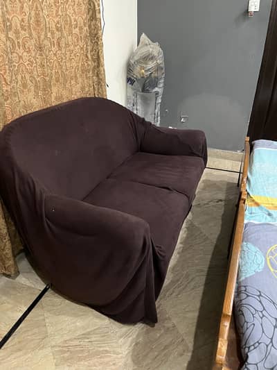 Two seetar sofa with cover and two stoles