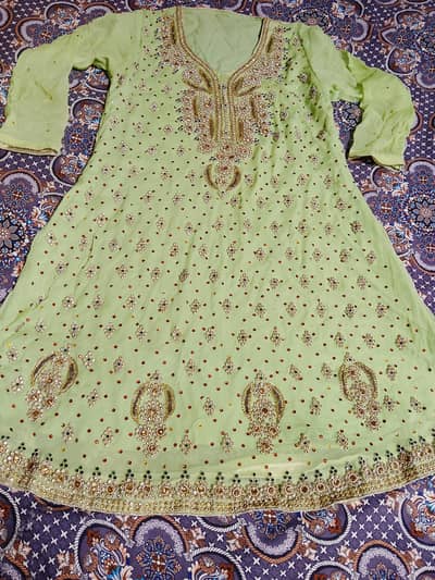 Party wear Sharara with frock and duppata