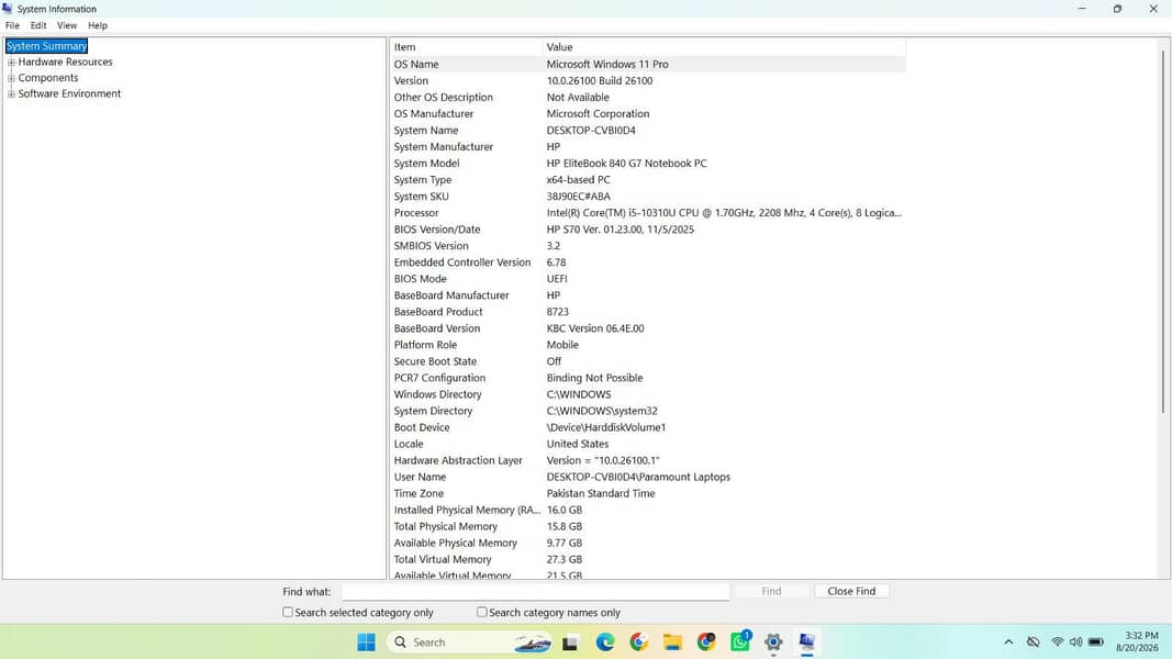 ho core i5 10 generation 9