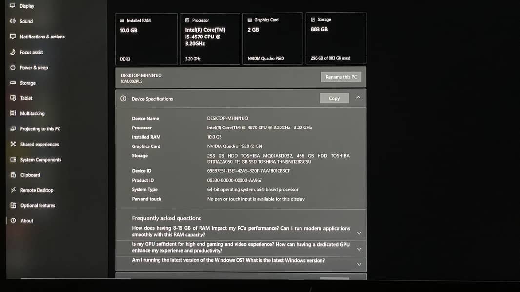 Lenovo Think center I5 4Th Gen 4