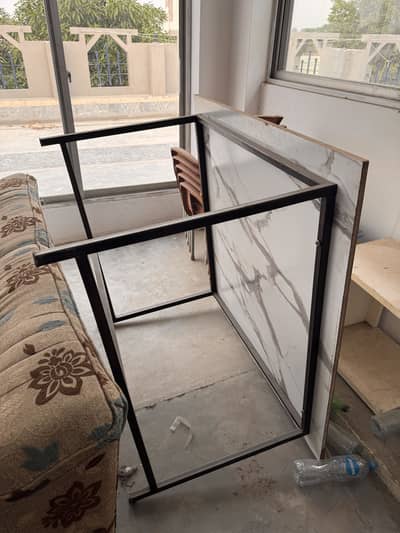 Office table 3x 4x4 iron frame