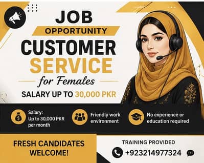 Female Staff Required | Salary Up to 30,000 PKR