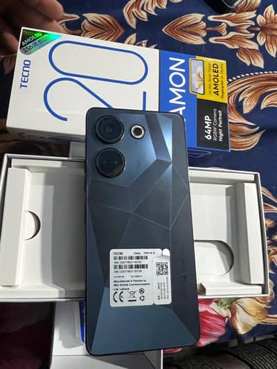 Tecno CAMON 20 8+8 256 gb bilkul new ha with dabba no open no repair