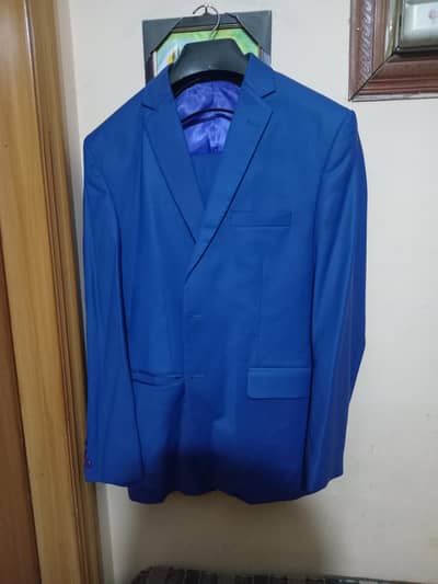 Mens wear Royal Blue pent coat Boss brand.