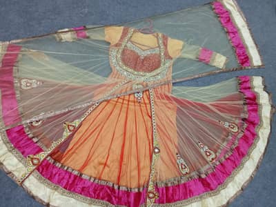 imported wedding big double flare with net