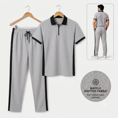 2 PC's Mens Dri Fit Texture track suit