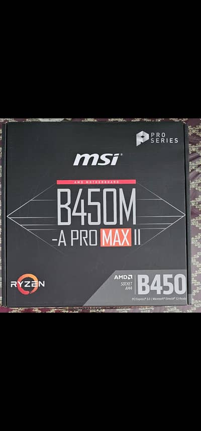 MSI B450M-A PRO MAX II Motherboard | DDR4 | 10/10 condition