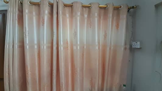 Satin Curtains 3 piece with Cotton Lining