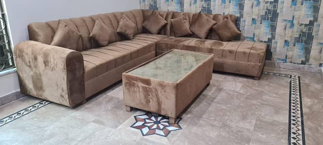 SOFA L shape 7 seater with table brand new 03281010987