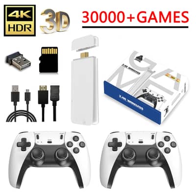 4K TV Game Stick with 2 Controllers