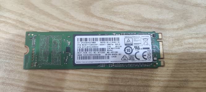 Original Samsung 128GB M. 2 SATA SSD – HP Laptop Pulled