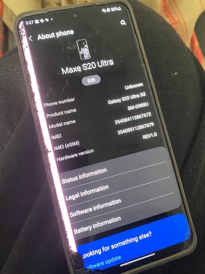 Samsung Mobile S20 Ultra 128gb