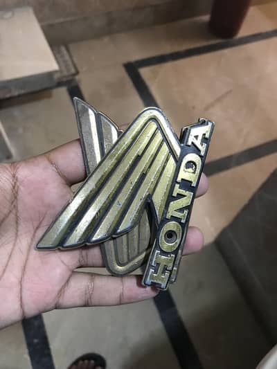 Honda cd 70 1990 to 1993 model used monogram original. In metal