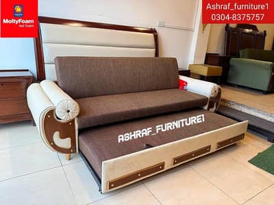 sofa cum bed/2 in 1 sofa/sofa bed/wooden sofa/3 seater Molty foam sofa