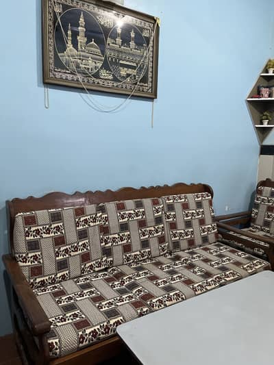 WOODEN SOFA SET