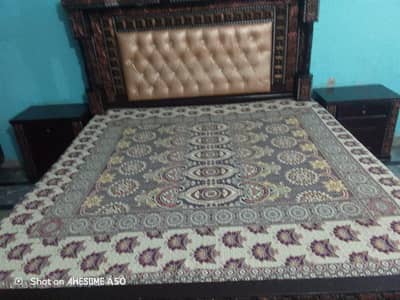 wooden bed