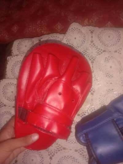red colour ke glass hai boxing rokane ke liye