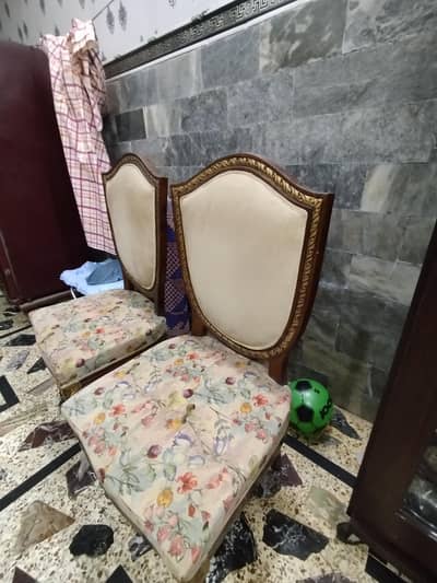 2 wooden chairs