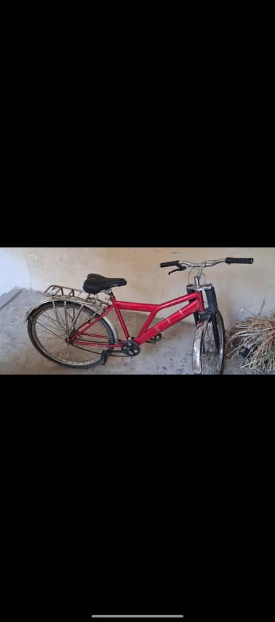 Used Red Bicycle with Carrier - Good Condition