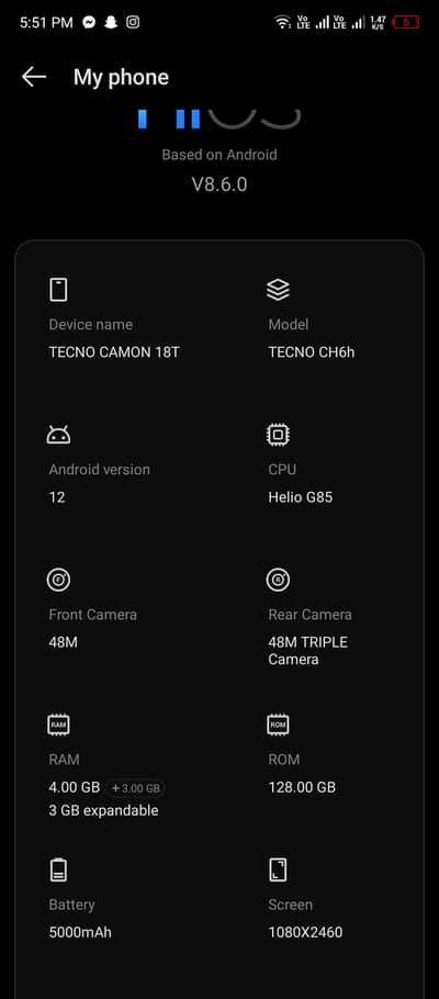 Tecno Camon 18