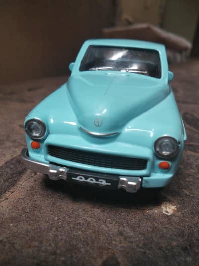 metallic vintage model car