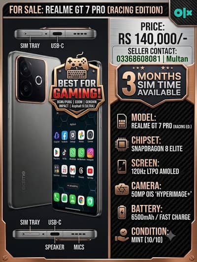 Realme GT 7 Pro (Racing Edition) – Mint Condition!