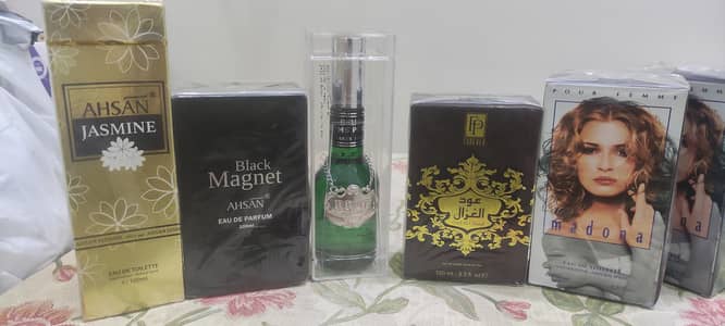 Imported Branded Original Perfume: Ahsan, Brut, Oud Al Ghazal, Madona