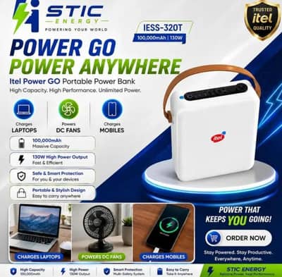 Lithium Power Bank 12 Volt 2ampair itel Power Go