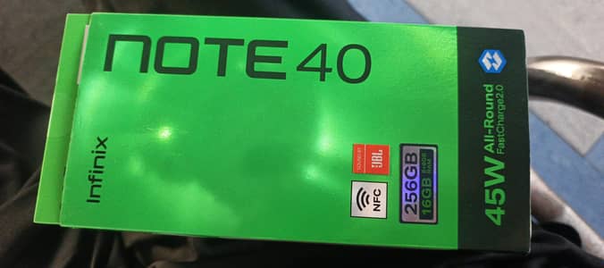 infinix note 40.16. 256 in good condition