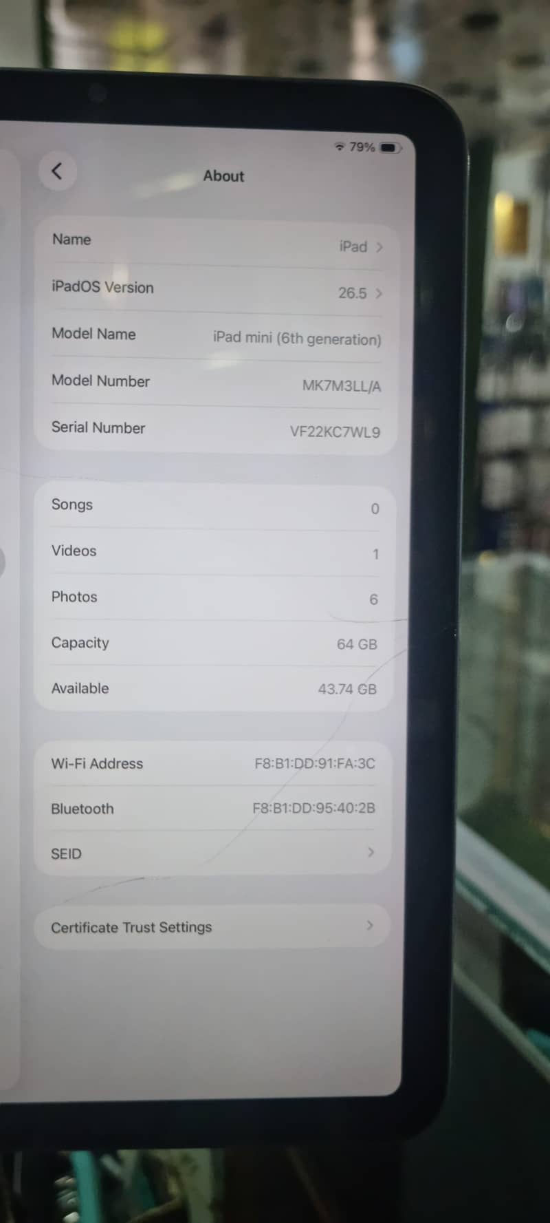 iPad 6 mini 6th Generation 3