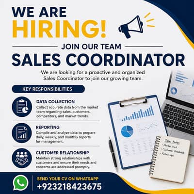 Female Sales Coordinator Required | Sales Jobs | Urgent Hiring