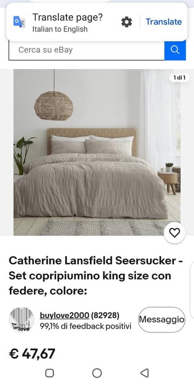 Duvet cover set.