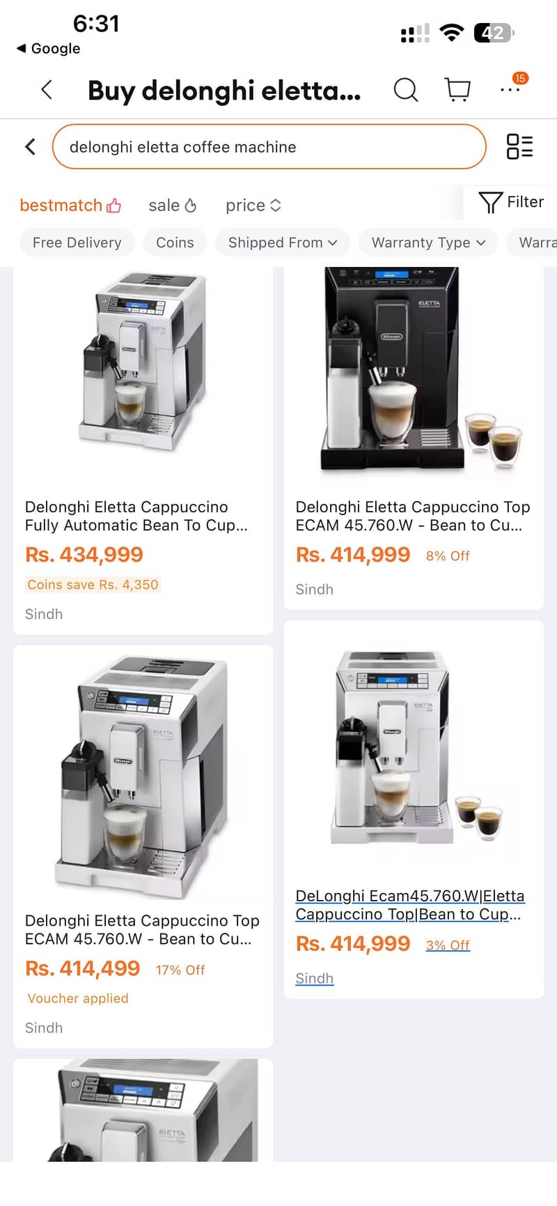 Delonghi Automatic Coffee Machine 1
