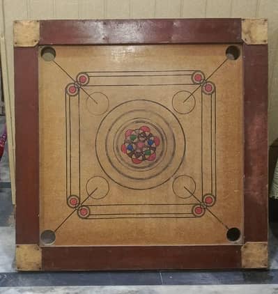 Carom Board with Full Accessories - Wooden Frame - Lahore