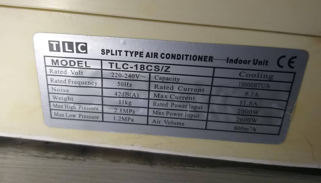 1.5 ton split TCL 1