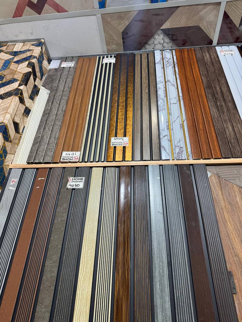 Wpc fluted panel-Wall panelling-Solid panel-laminated gloss flooring 8